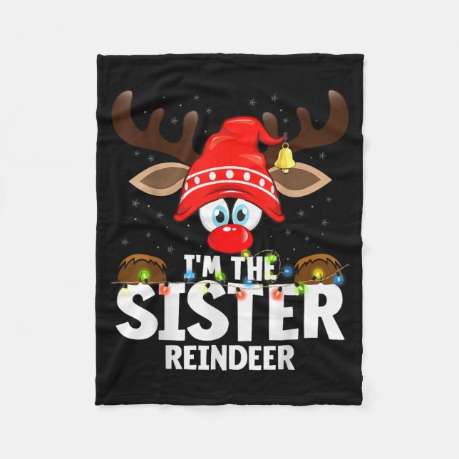 Couverture Polaire Christmas Matching I'm The Sister Reindeer  (Devant)
