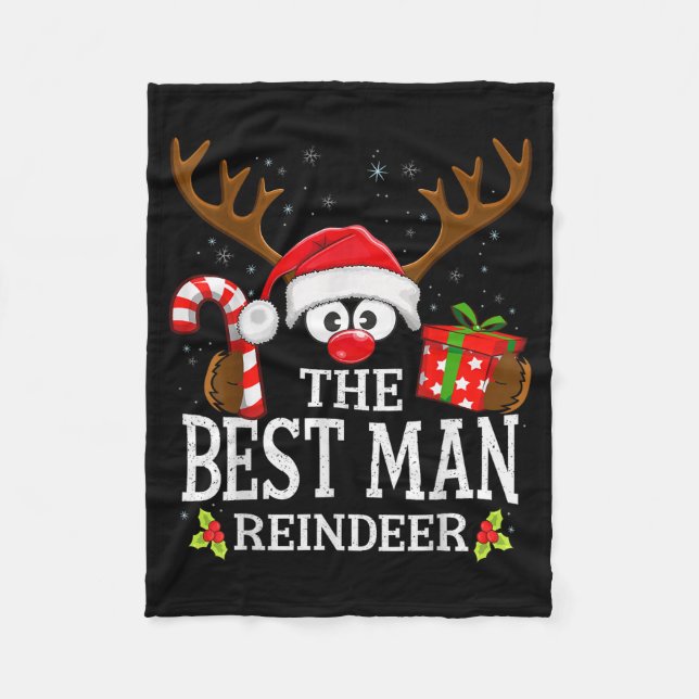 Couverture Polaire Christmas Matching The Man Reindeer Family  (Devant)