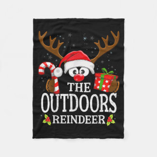 Couverture Polaire Christmas Matching The Outdoors Reindeer Family 