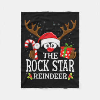 Couverture Polaire Christmas Matching The Rock Star Reindeer Family 