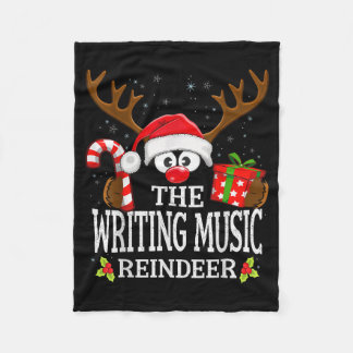 Couverture Polaire Christmas Matching The Writing Music Reindeer Fami