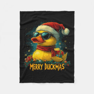 Couverture Polaire Christmas Merry Duckmas Funny Quackmas Pajama Duck