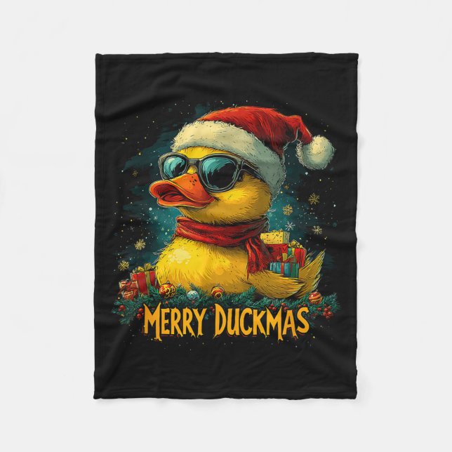 Couverture Polaire Christmas Merry Duckmas Funny Quackmas Pajama Duck (Devant)