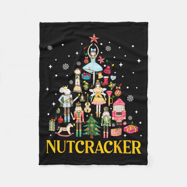 Couverture Polaire Christmas Nutcracker Squad Ballet Dance Women Kid  (Devant)