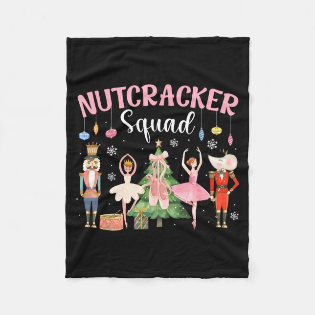 Couverture Polaire Christmas Nutcracker Squad Ballet Dance Women Kids (Devant)