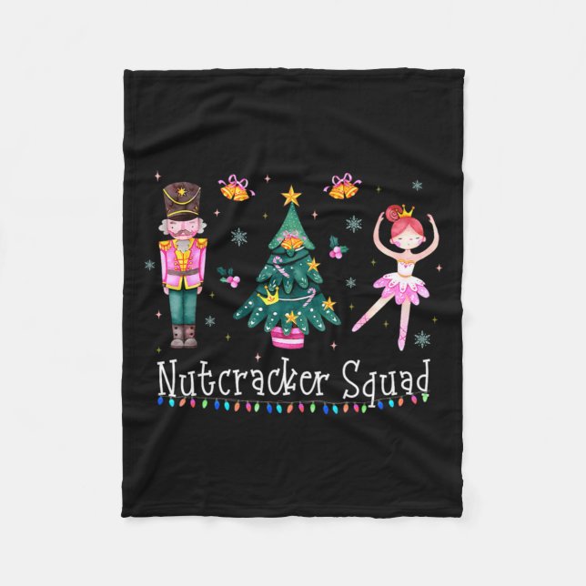 Couverture Polaire Christmas Nutcracker Squad Ballet Dance Women Kids (Devant)