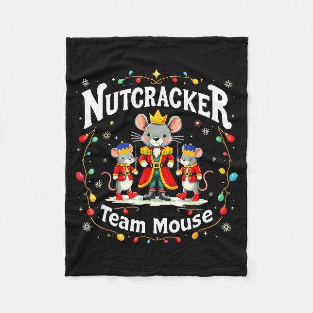 Couverture Polaire Christmas Nutcracker Team Mouse Funny Soldier Xmas (Devant)