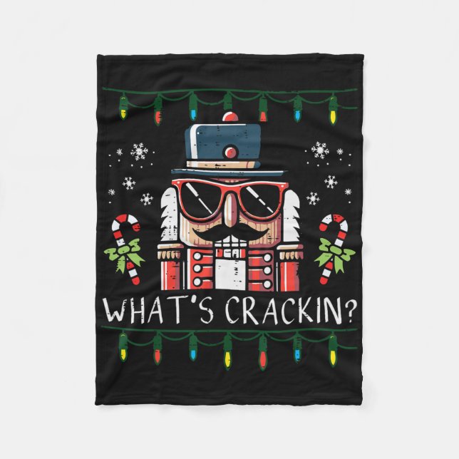 Couverture Polaire Christmas Nutcracker Whats Crackin Funny Xmas Men  (Devant)