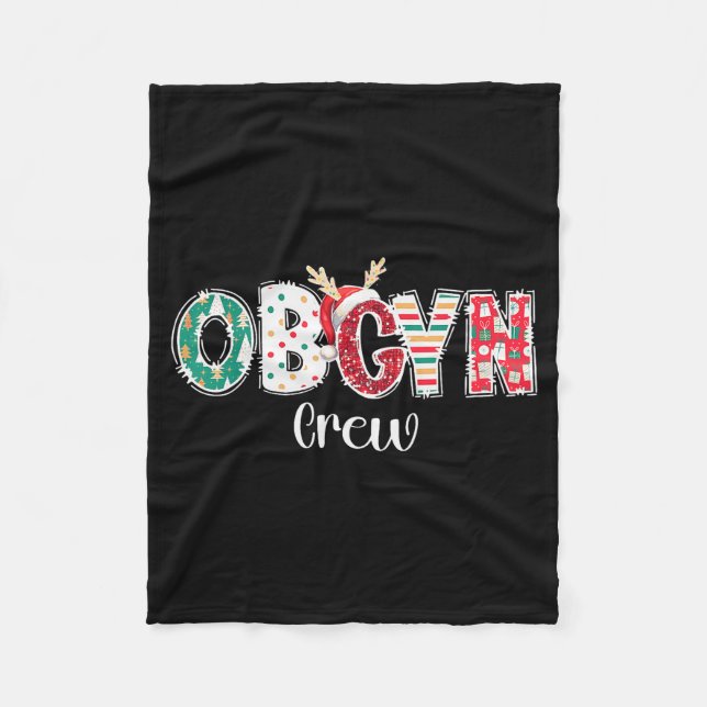 Couverture Polaire Christmas Obgyn Crew Obstetrics Ob Gyn Group Team  (Devant)