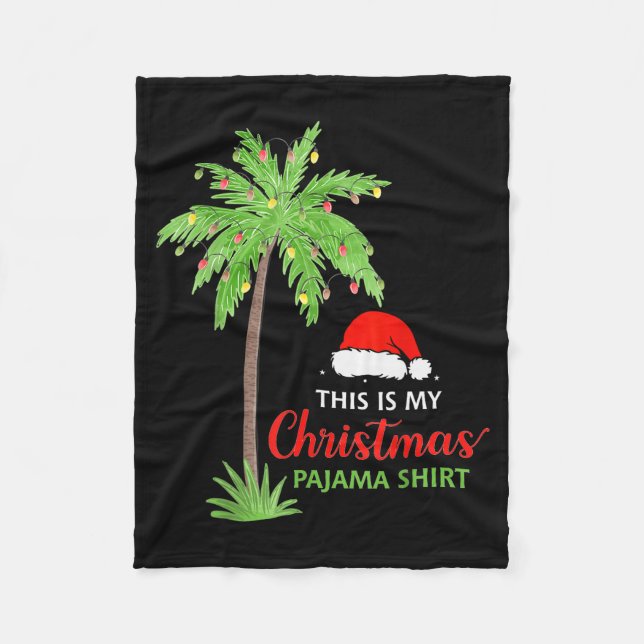Couverture Polaire Christmas Palm Tree This Is My Christmas Pajama Xm (Devant)