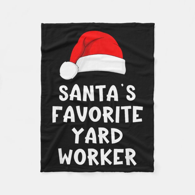 Couverture Polaire Christmas Santa's Favorite Yard Worker Funny Pajam (Devant)