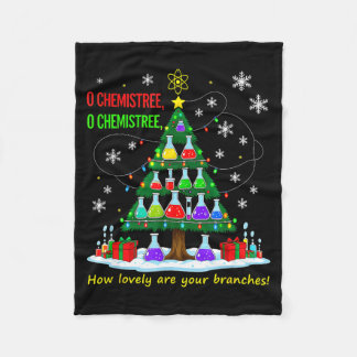 Couverture Polaire Christmas Science Teacher 67 Meme Santa Oh Chemist