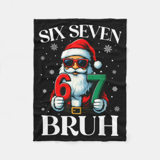 Couverture Polaire Christmas Six Seven Bruh Meme 6 7 Slang Cool Santa