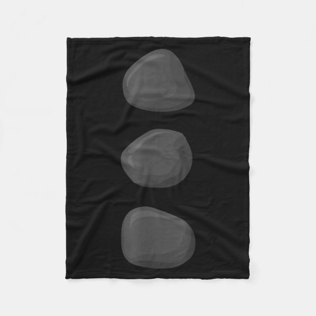 Couverture Polaire Christmas Snowman Three Black Buttons Xmas Costume (Devant)