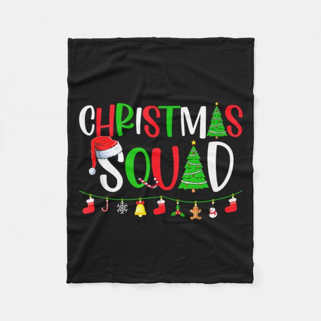 Couverture Polaire Christmas Squad Matching Family Group Xmas Decor H (Devant)