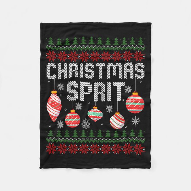 Couverture Polaire Christmas Srit Matching Funny Couples Ugly Sweater (Devant)