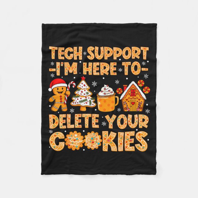 Couverture Polaire Christmas Tech Suprt Here To Delete Cookies Xmas M (Devant)