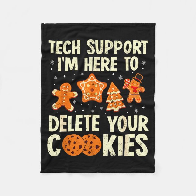 Couverture Polaire Christmas Tech Suprt Here To Delete Cookies Xmas M (Devant)