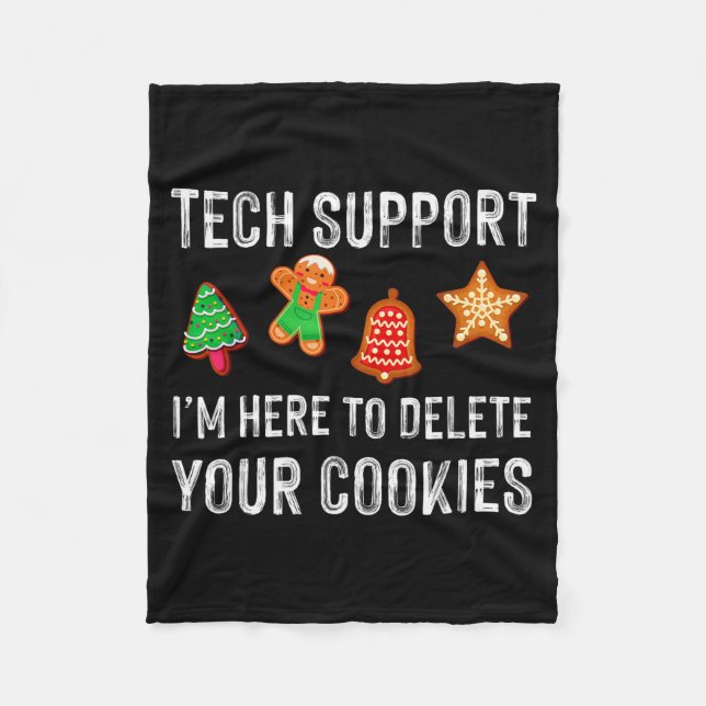 Couverture Polaire Christmas Tech Suprt Here To Delete Cookies Xmas M (Devant)