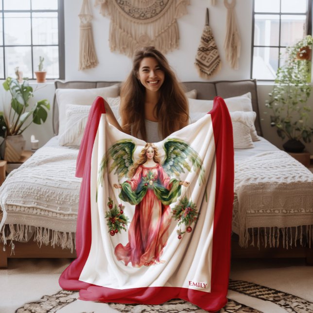 Couverture Polaire Christmas Theme Nutcracker On White (Créateur téléchargé)