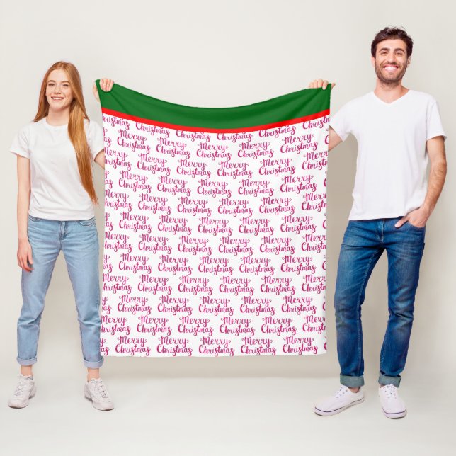 Couverture Polaire Christmas Typography  (En situation)