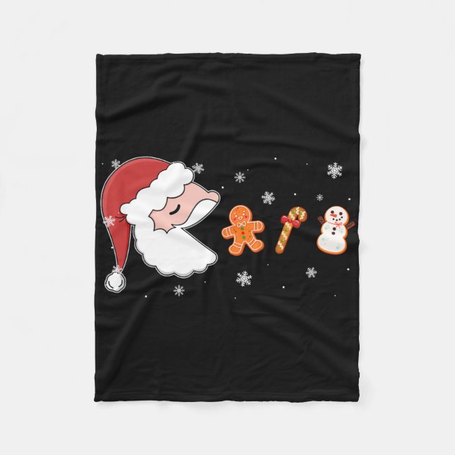 Couverture Polaire Christmas Xmas Santa Game Gaming Gingerbread Boys  (Devant)