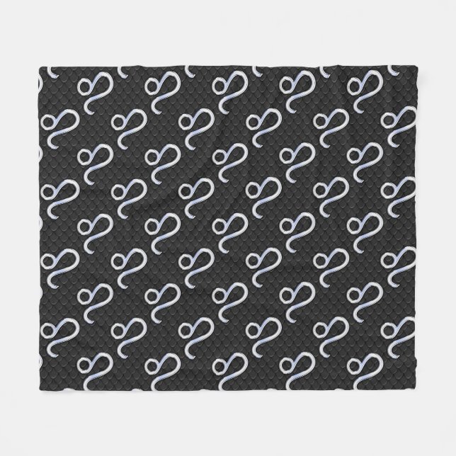 Couverture Polaire Chrome Comme Leo Zodiac Connexion sur Snake Skin D (Devant (Horizontal))