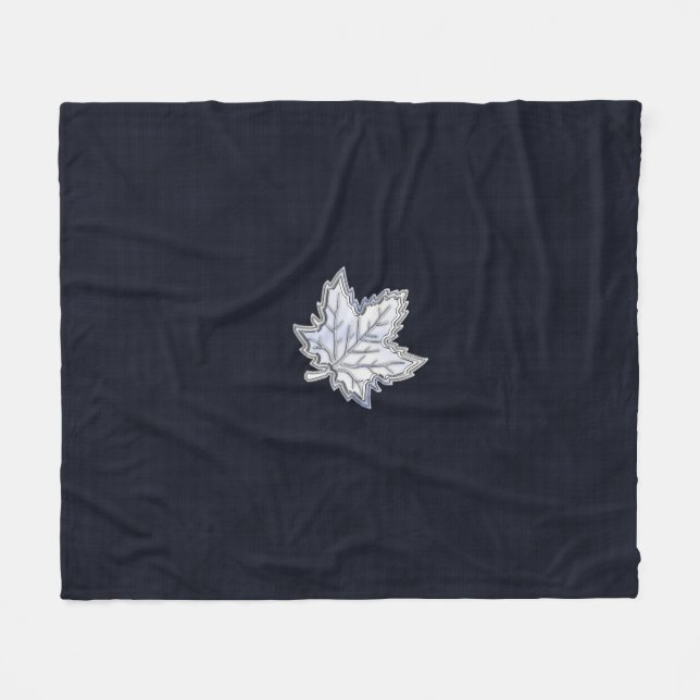 Couverture Polaire Chrome Comme Maple Leaf sur la fibre de carbone os (Devant (Horizontal))
