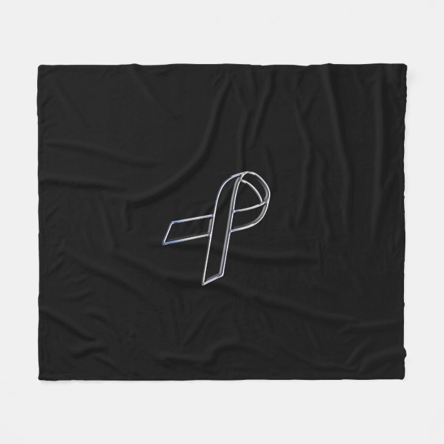 Couverture Polaire Chrome comme Noir de la sensibilisation au ruban (Devant (Horizontal))