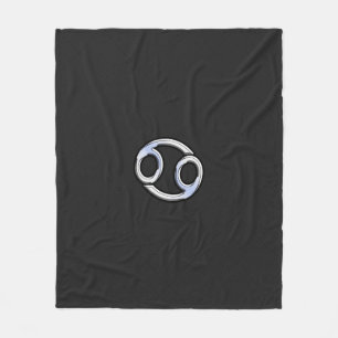 Couverture Polaire Chrome Like Cancer Zodiac Sign on Snake Decor