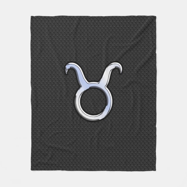 Couverture Polaire Chrome moderne comme Taurus signe Zodiac (Devant)