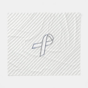 Couverture Polaire Chrome White Ribbon Sensibilisation dans les bande