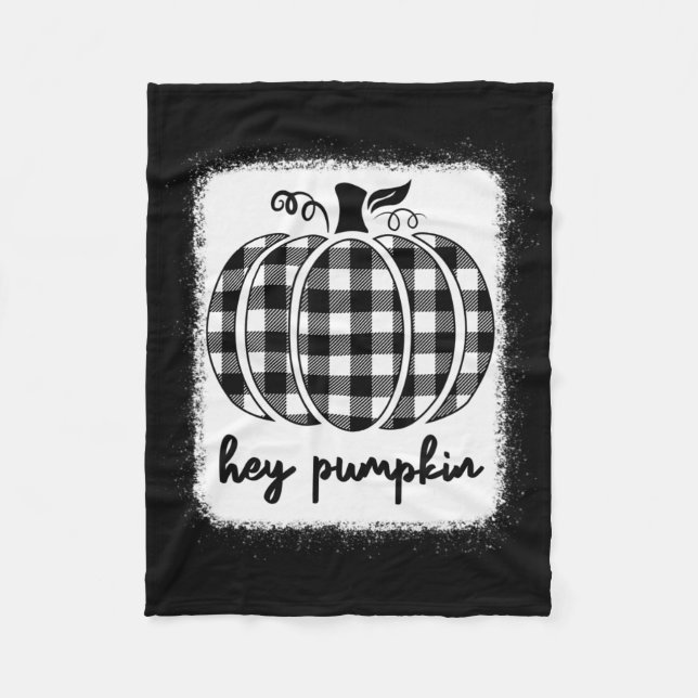Couverture Polaire Chute Noir Et Blanc Plaid Hey Citrouille 1 (Devant)