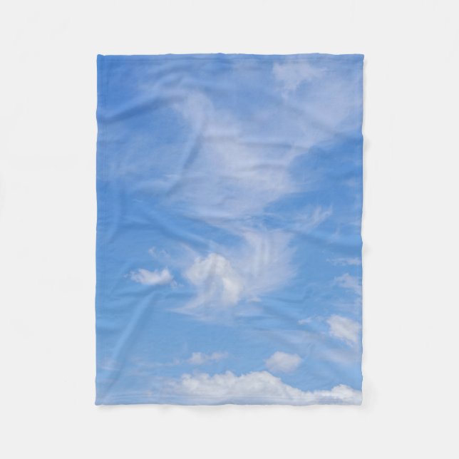 Couverture Polaire Ciel Bleu Avec Nuages Agités (Devant)