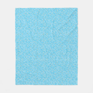 Couverture Polaire Ciel Bleu Clair & Blanc Motif Floral Ditsy Aquarel