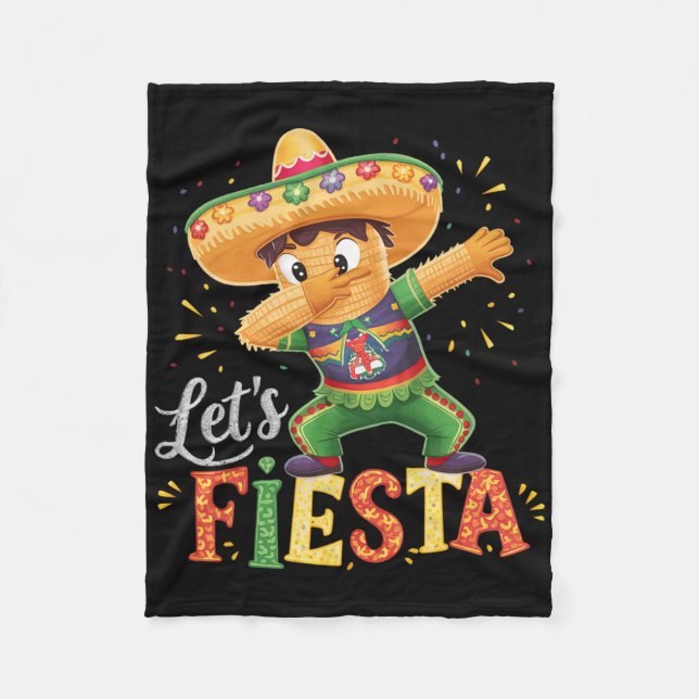 Couverture Polaire Cinco De Mayo Dabbing Pinata Let's Fiesta Squad Da (Devant)