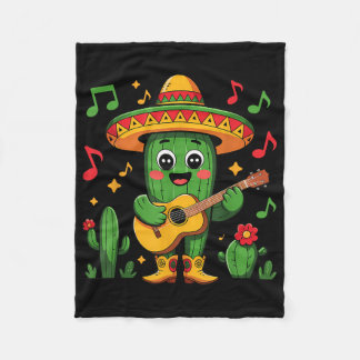 Couverture Polaire Cinco De Mayo Drôle Catus Avec Sombrero Casquette