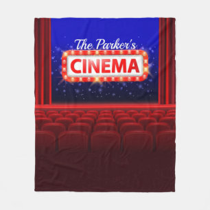 Couverture Polaire Cinéma Personnalisé Cinéma Salle Familiale