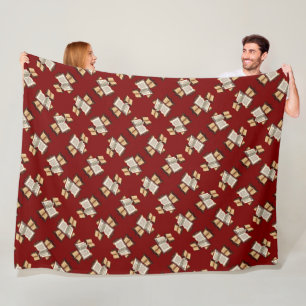 Couverture Polaire Cinq Anneaux Motif de Pochoir Découpé du Pentateuq