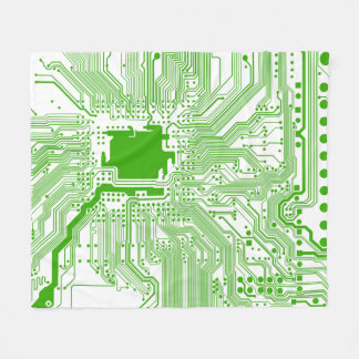 Couverture Polaire circuit informatique de carte mère vert jeton pola