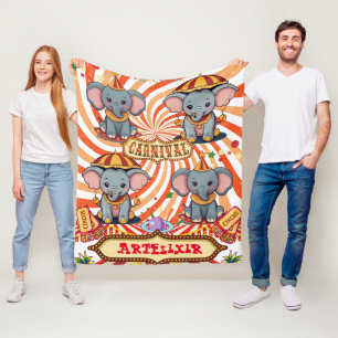 Couverture Polaire Cirque Elephant Impression
