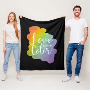 Couverture Polaire Citation Amour Ne Voit Aucune Couleur Arc-en-ciel