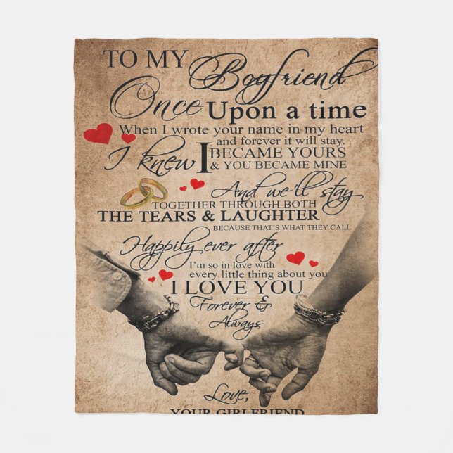 Couverture Polaire Citation d'amour pour petit ami | Jovely Quotes Ca (Devant)