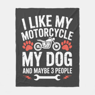 Couverture Polaire Citation de chien moto sarcastique Humour de chien