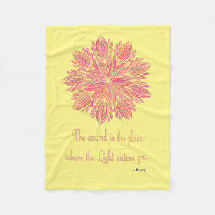 Couverture Polaire Citation de Mandala Rumi Wound