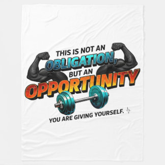 Couverture Polaire Citation de salle de sport : Opportunité et non ob