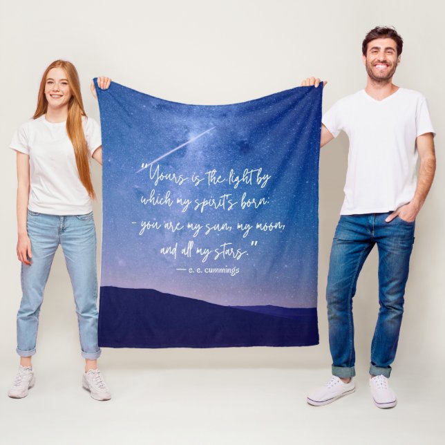Couverture Polaire Citation de Stars romantiques Cummings (En situation)