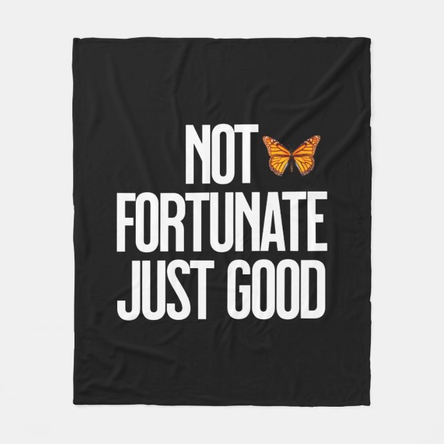 Couverture Polaire Citation Papillon Monarch 'Pas De Chance, Simpleme (Devant)