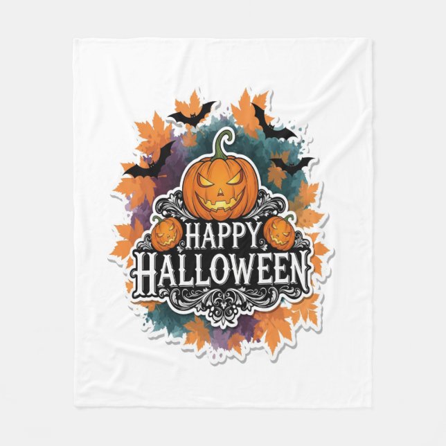 Couverture Polaire Citations amusantes et Éffrayantes d'Halloween Hap (Devant)