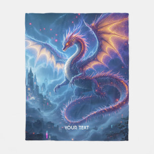 Couverture Polaire Cité fantastique du dragon bleu mignon